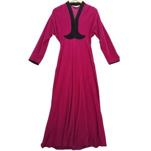 Vintage Vanity Fair Velour Maxi Nightgown Size S Housecoat Robe